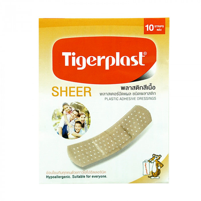 Tigerplast sheer สีเนื้อ 10 ชิ้น