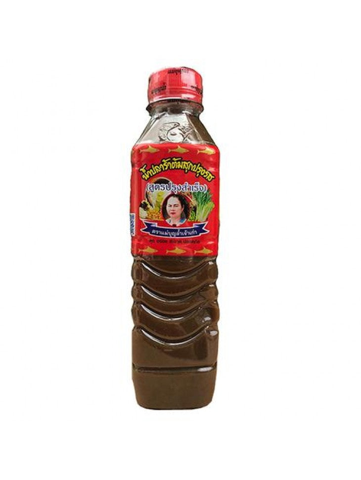 นํ้าปลาร้าต้มสุกปรุงรส สูตรปรุงสำเร็จ (ตราแม่บุญลํ้าเจ้าเก่า) 400ml