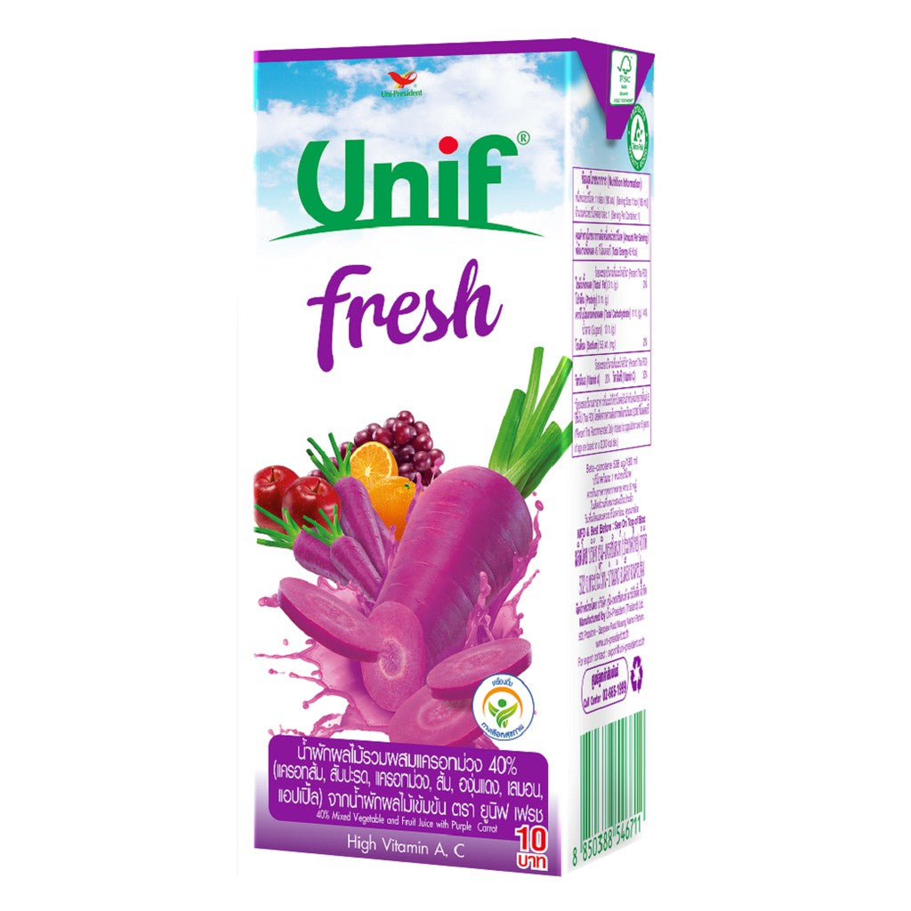 Unif fresh ผสมแครอทม่วง 40% 180ml