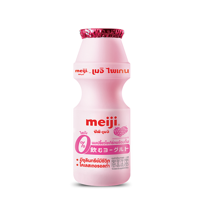 Meiji ไพเกน ไขมัน0% สตอร์เบอร์รี่155มล