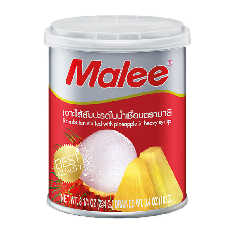 Malee เงาะไส้สัปปะรดในน้ำเชื่อม 234g