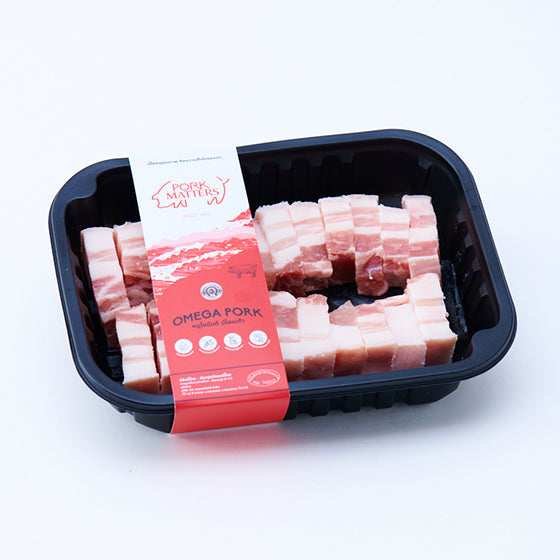 PM หมูสามชั้นหั่นชิ้น OMEGA 250G